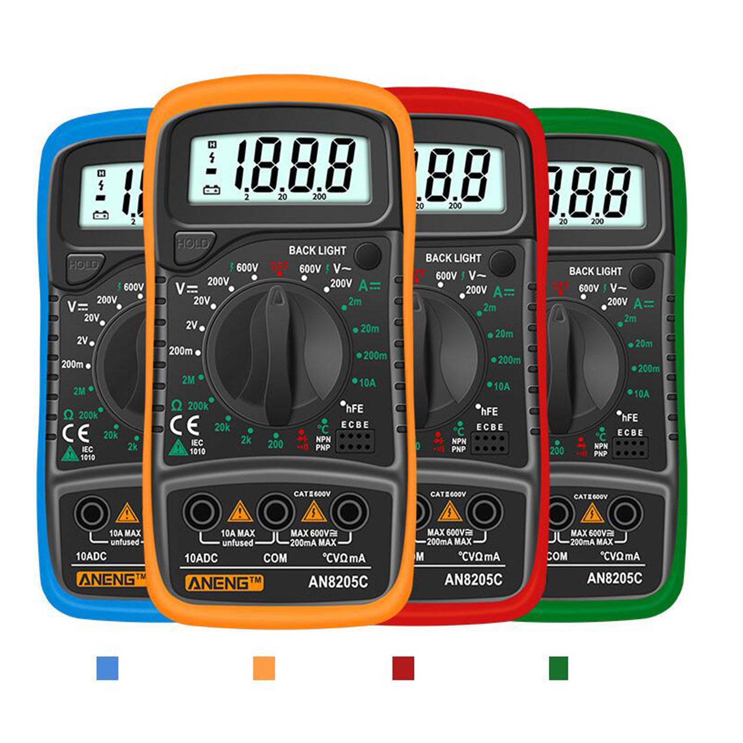 Digital Multimeter Electric Testers Ohmmeter Capacitance Meter Yellow