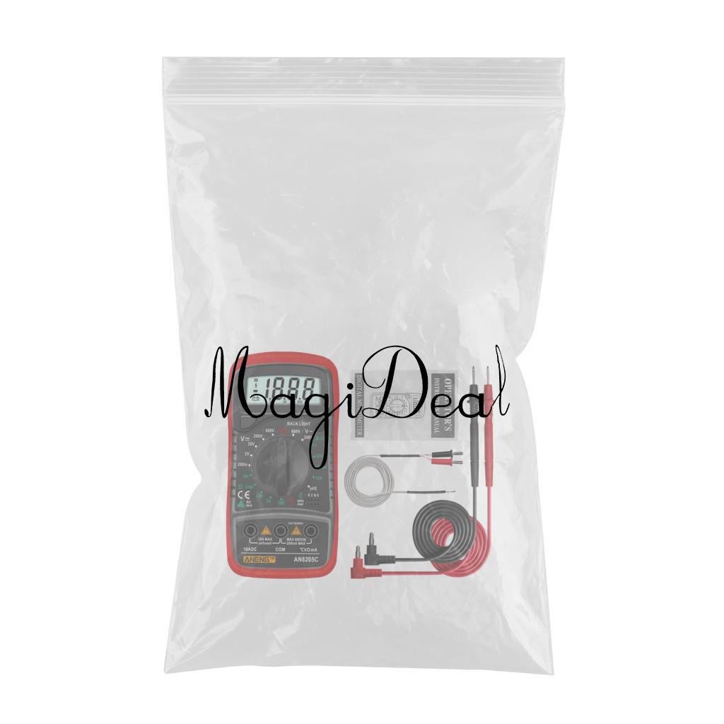 Digital Multimeter Electric Testers Ohmmeter Capacitance Meter Red