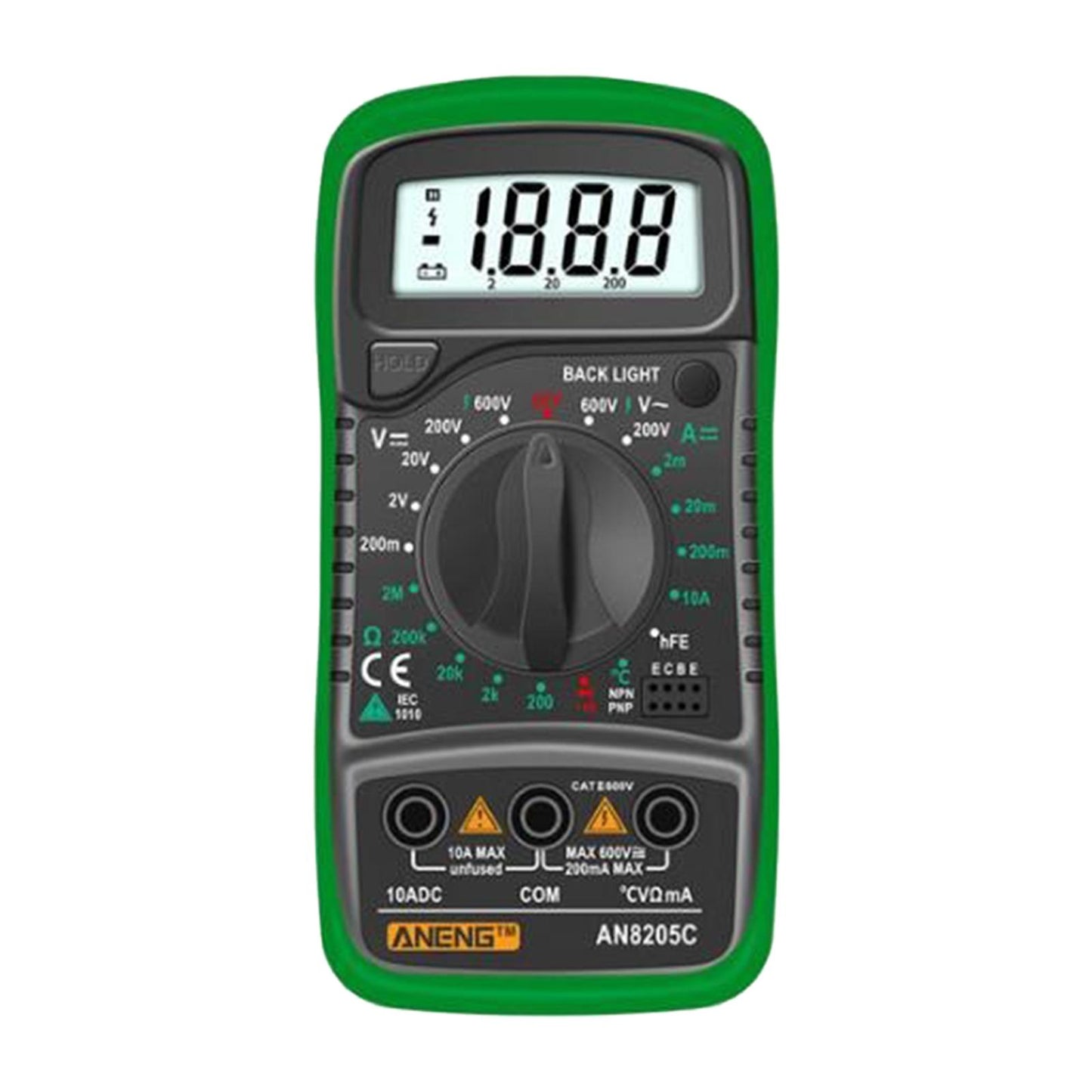 Digital Multimeter Electric Testers Ohmmeter Capacitance Meter Green