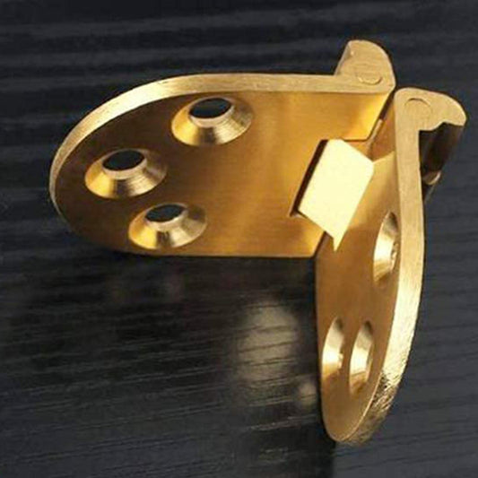 4Pcs Stainless Metal Furniture Hinges 180 Degree Rotation Golden