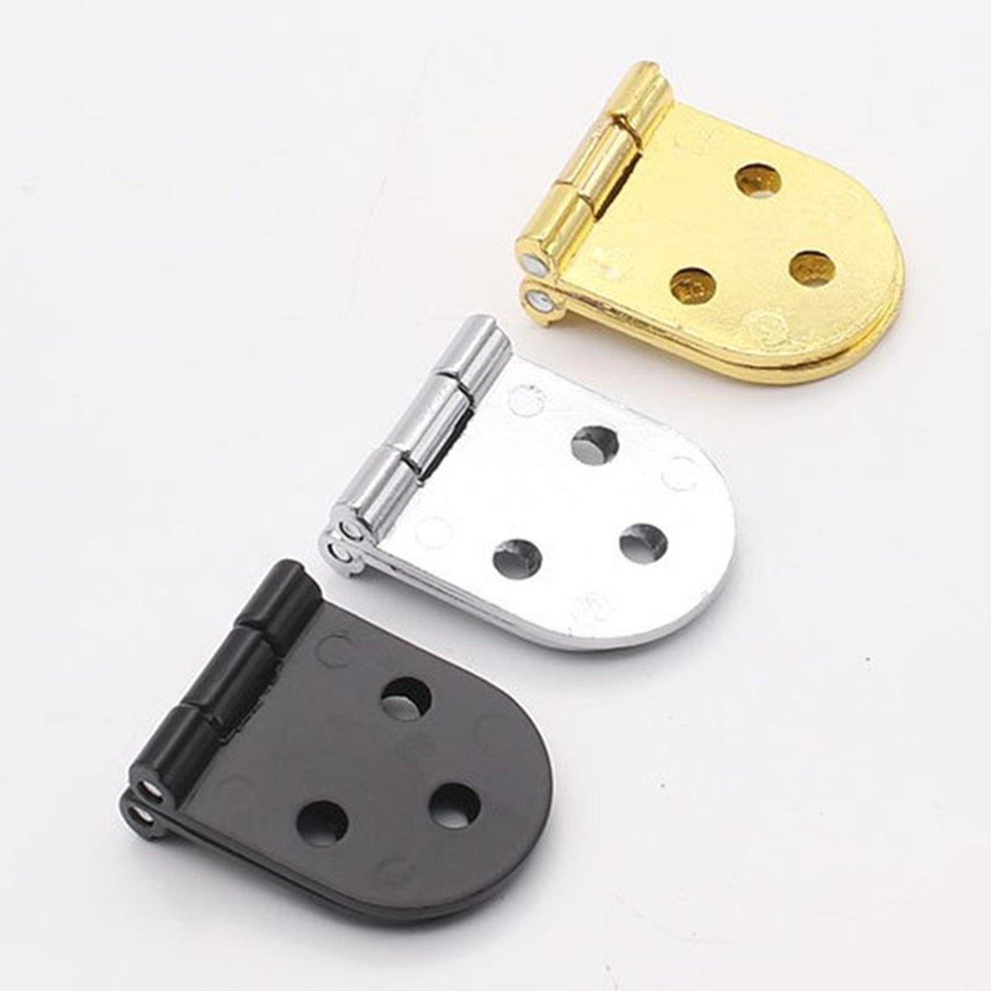 4Pcs Stainless Metal Furniture Hinges 180 Degree Rotation Golden