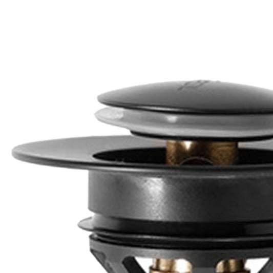 Universal Wash Basin Bounce Drain Filter Vanity Sink Bathtub Plug Bathroom 37 to 40mm Black