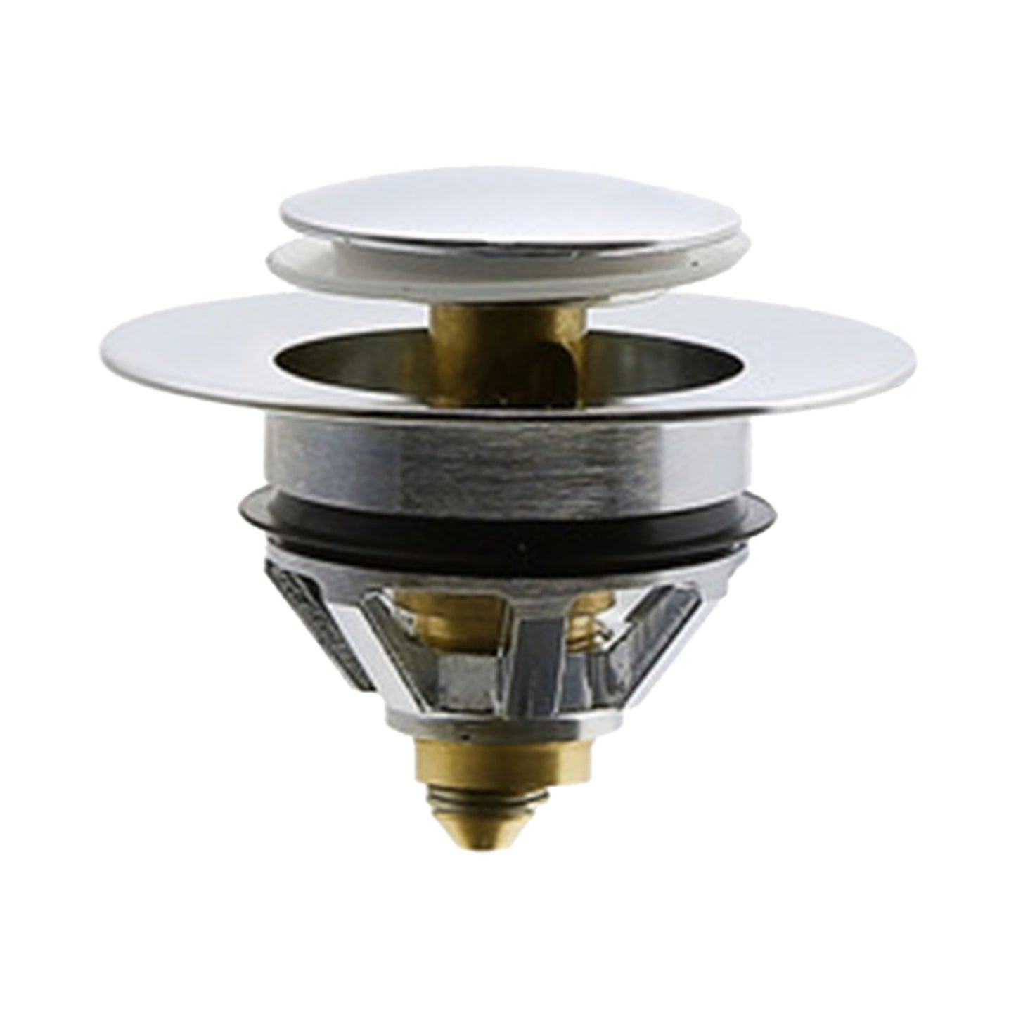 Universal Wash Basin Bounce Drain Filter Vanity Sink Bathtub Plug Bathroom 37 to 40mm Silver