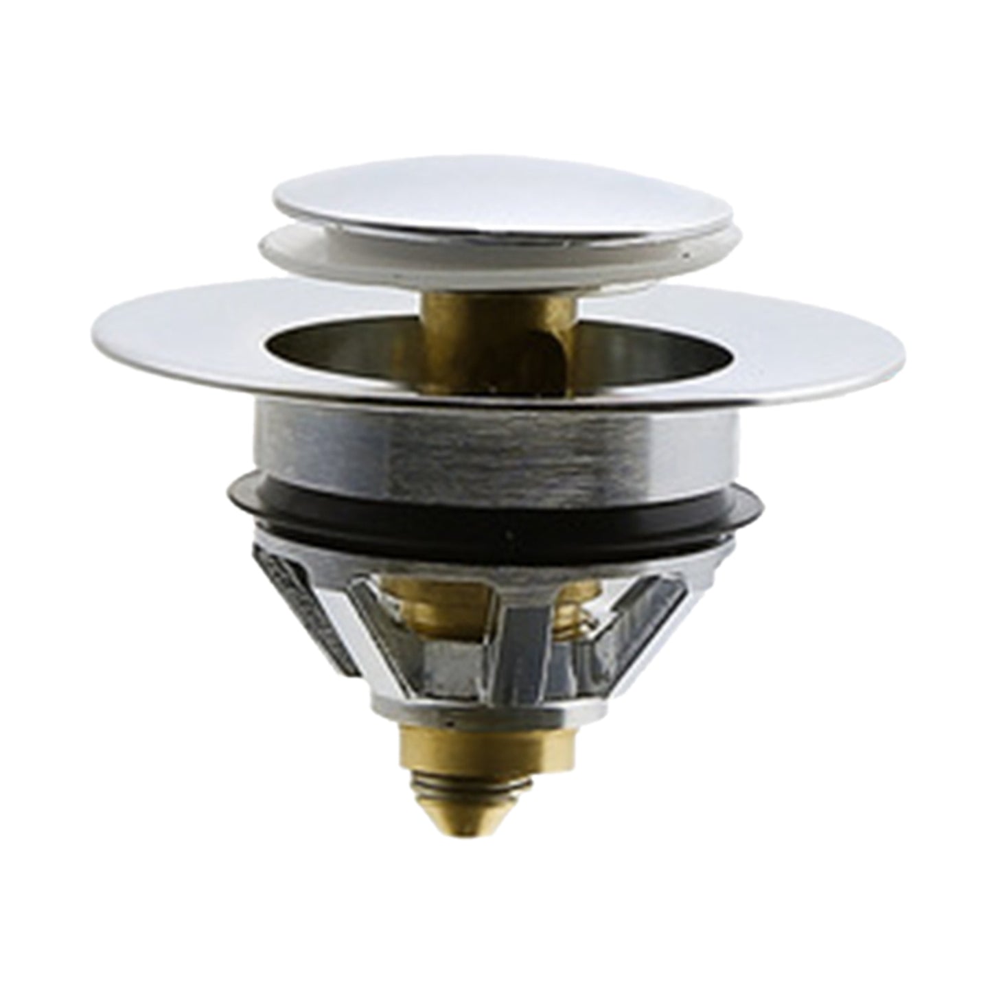 Universal Wash Basin Bounce Drain Filter Vanity Sink Bathtub Plug Bathroom 37 to 40mm Silver