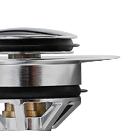 Universal Wash Basin Bounce Drain Filter Vanity Sink Bathtub Plug Bathroom 42 to 45mm Silver 3