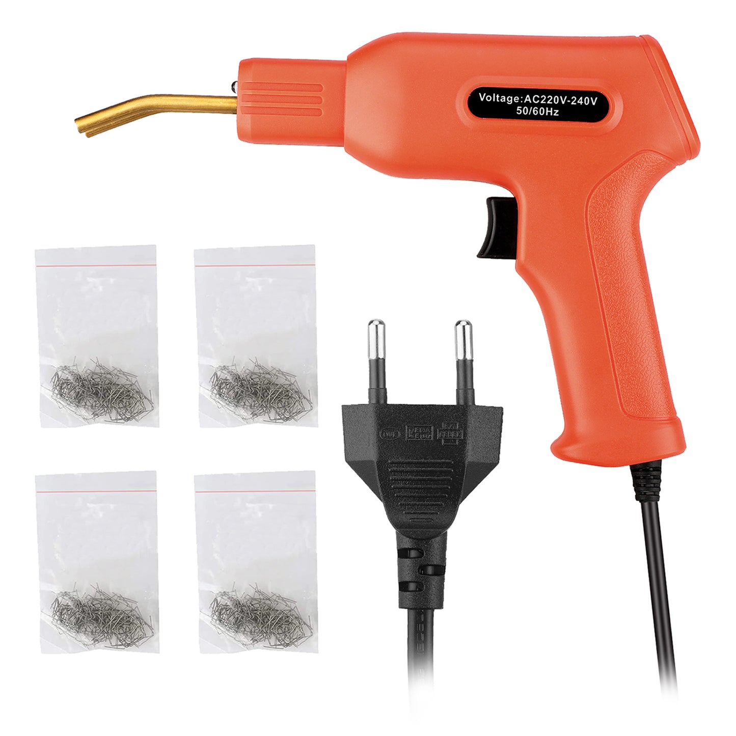 50W Handy Repair Plastic Welder Repairing Welder Gun Wave Flat Staple Kit