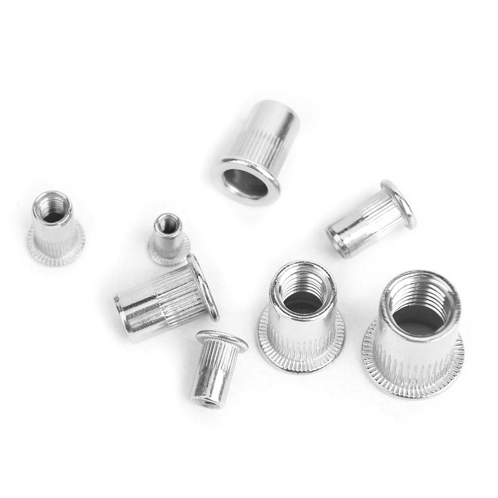 205xStainless Steel Rivet Nut Tool Flat Head Thread Rivet Nutsert Assort Nut