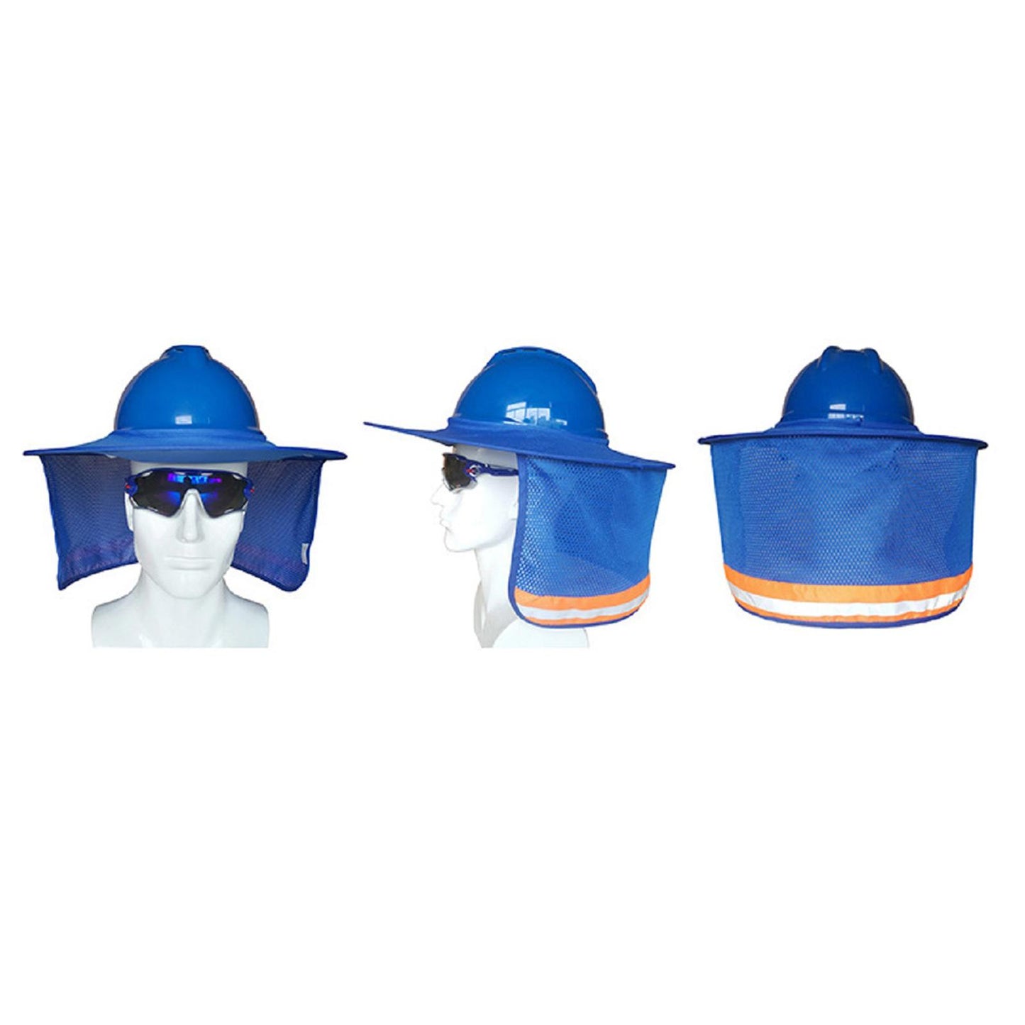 Hard Hat Sunshade Neck Shield Neck Sun Shade Protector Blue