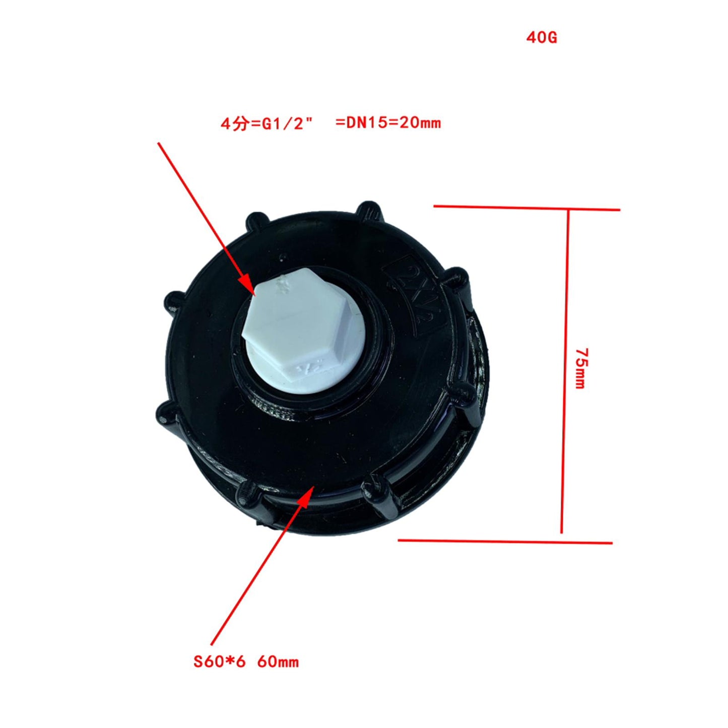 1pc IBC Tank Adapter Water Hose Male Adapter DN15 Water Tank Fittings Joint