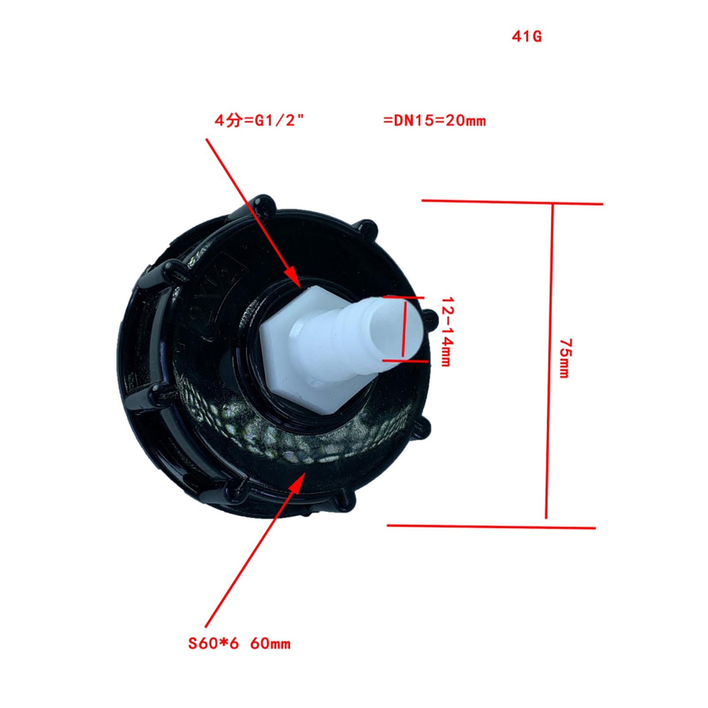 IBC Tank Adapter Water Hose Male Adapter Water Tank Fittings Joint DN15 12mm