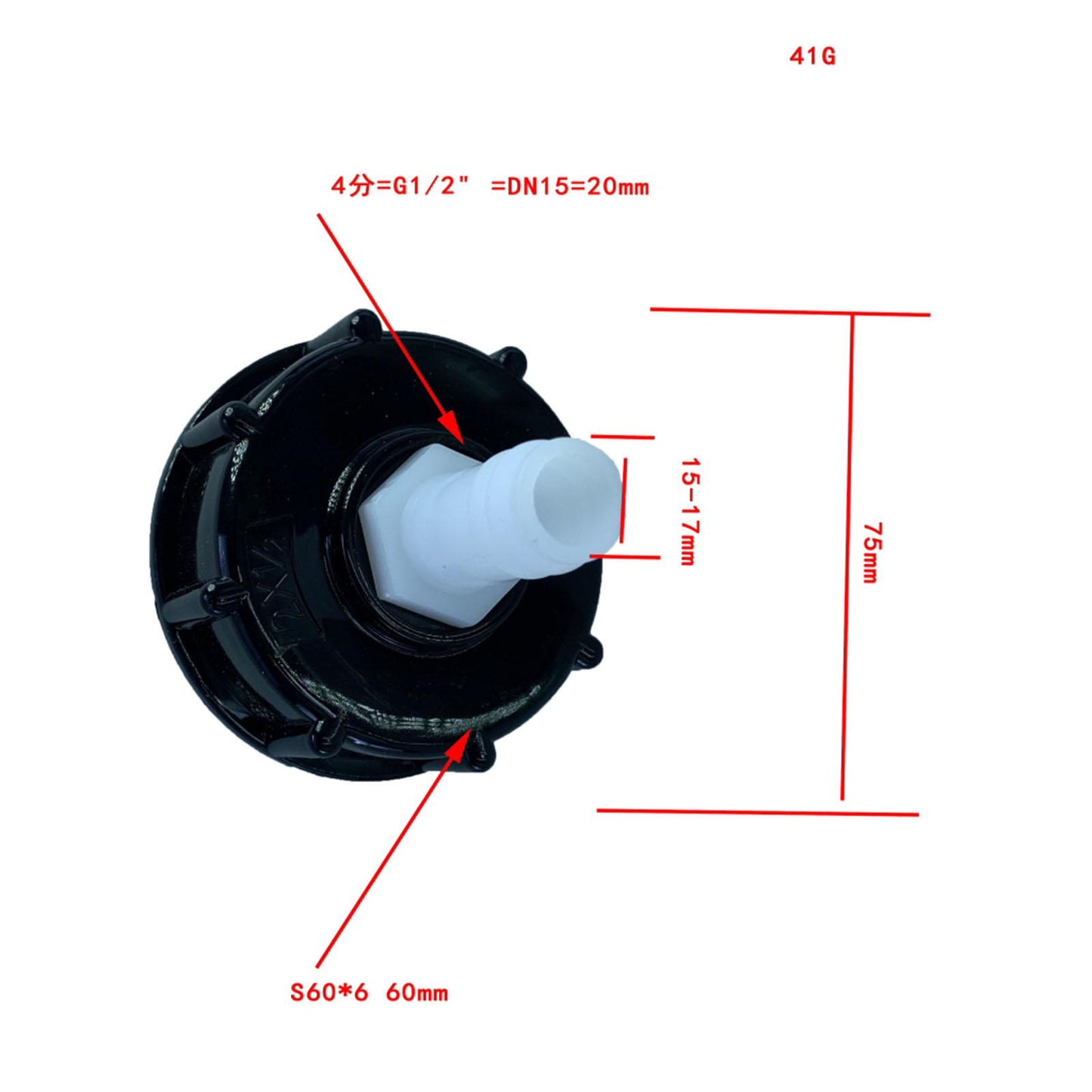 IBC Tank Adapter Water Hose Male Adapter Water Tank Fittings Joint DN15 16mm