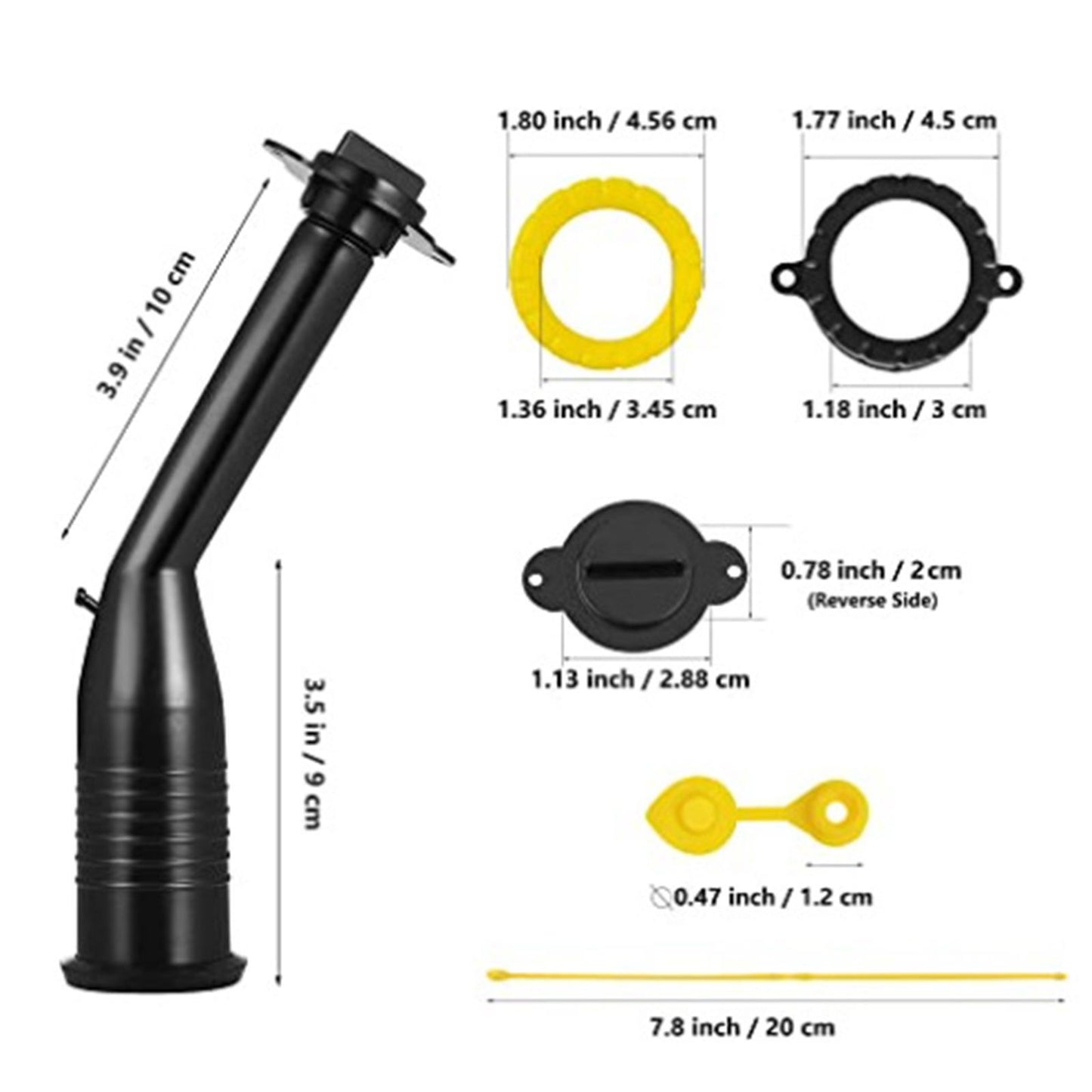 Replacement Universal Gas Can Spout Nozzle Kit w/ Easy Pour Fuel Container