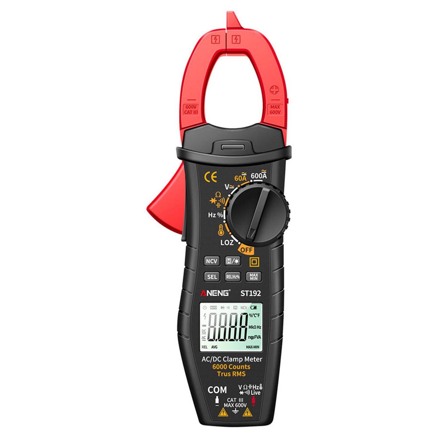 LCD Multimeter Capacitance Clamp Test Meter 6000 Count for Electronic