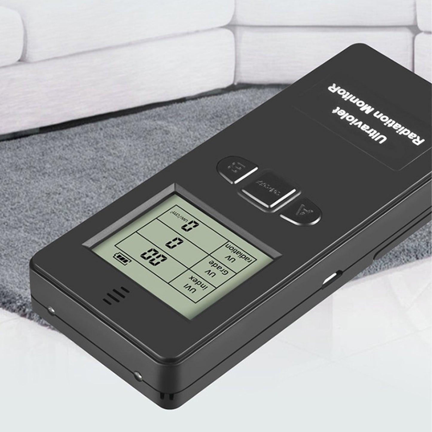 Portable Digital Ultraviolet Radiation Detector LCD Display