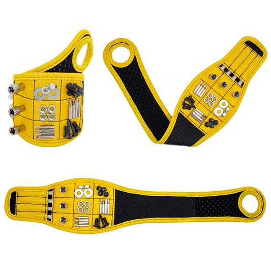 Magnetic Wristband Strong Magnets For Holding Screw Nail Bit DIY Yellow