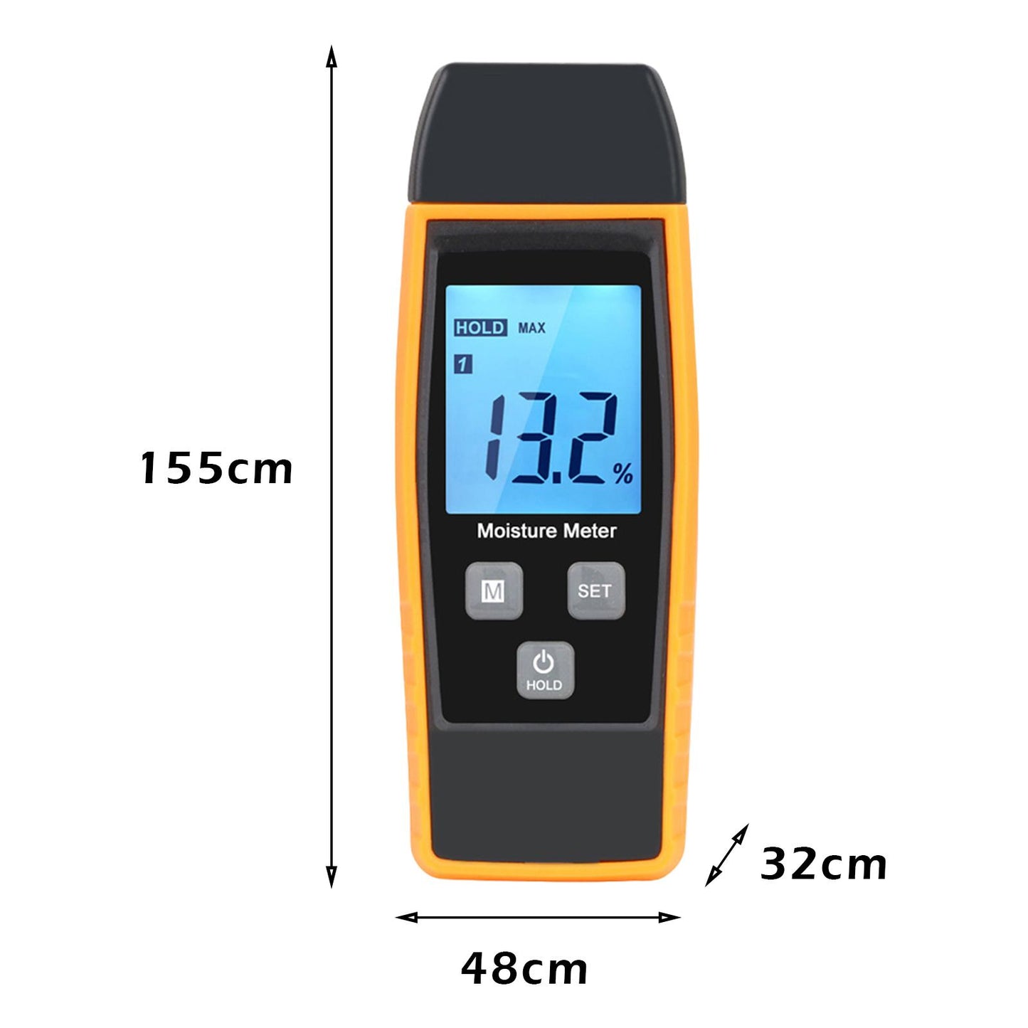 Portable Moisture Meter Needle Type Analyzer for Furniture LCD Display