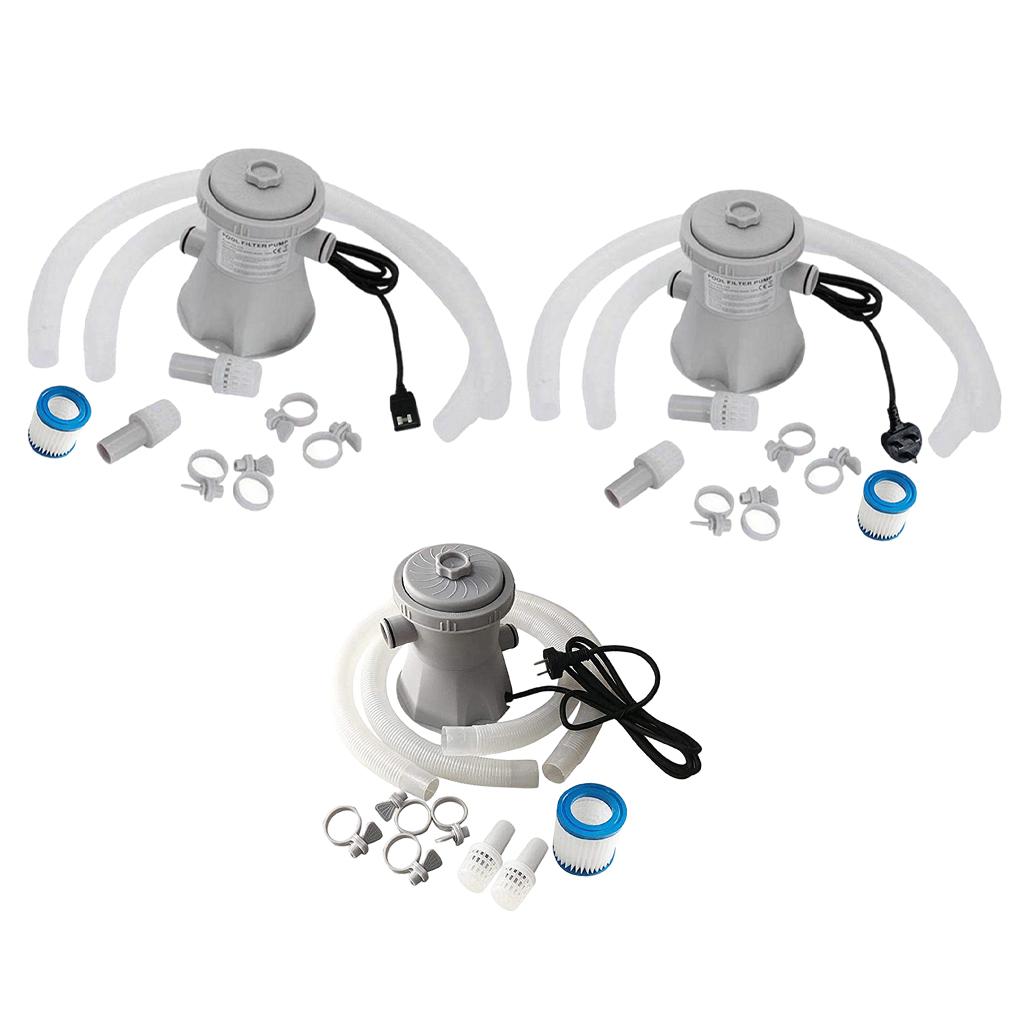 600 Gallons Swimming Pool Cartridge Filter Pump Kit with Accessories -EU