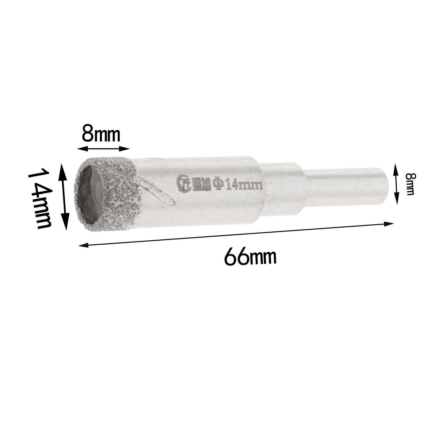 Dry Diamond Drill Bit Coated Core Drill Bit for Granite Marble Masonry Glass 14mm
