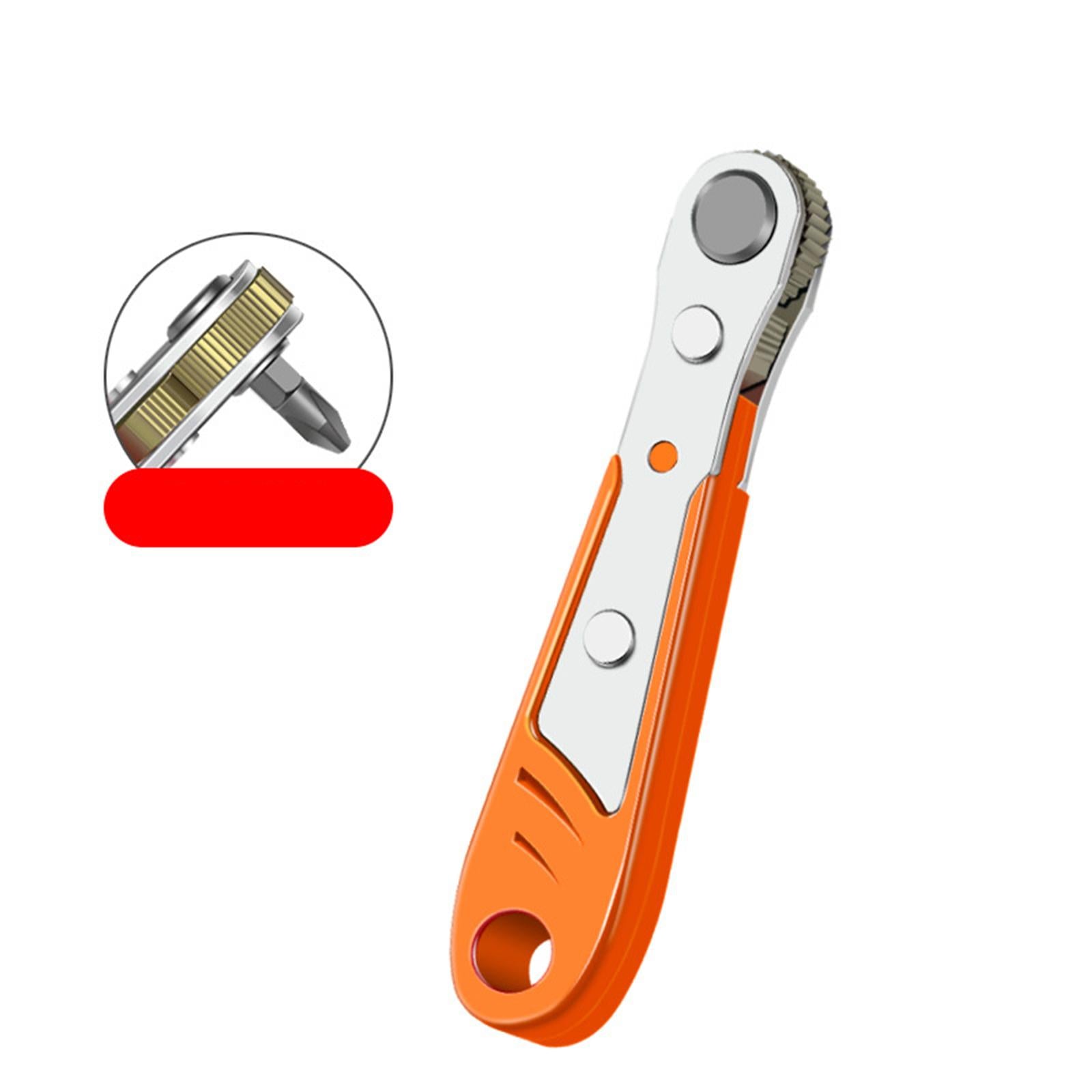 Two Way Hex Socket Torque Wrench Universal Double Head for Screwdriver with 12pcs short bit