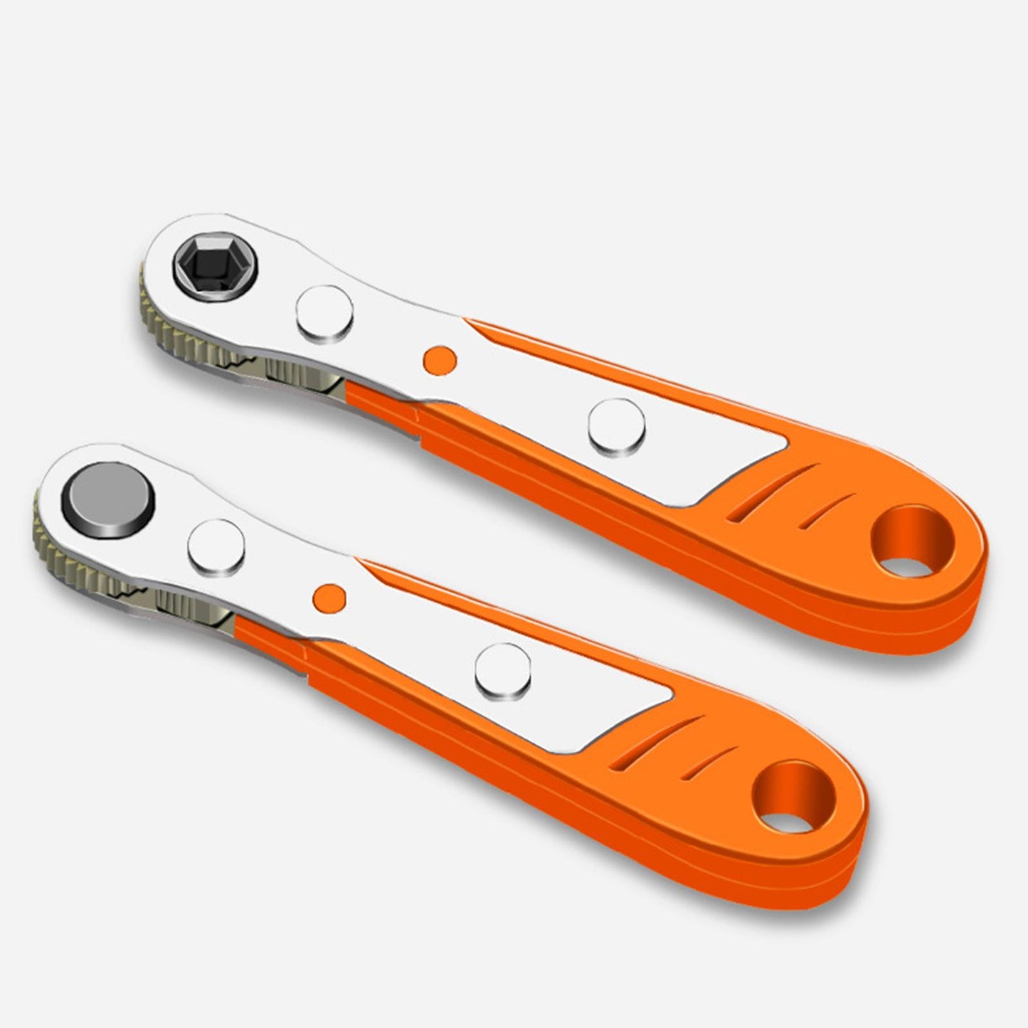 Two Way Hex Socket Torque Wrench Universal Double Head for Screwdriver with 12pcs short bit
