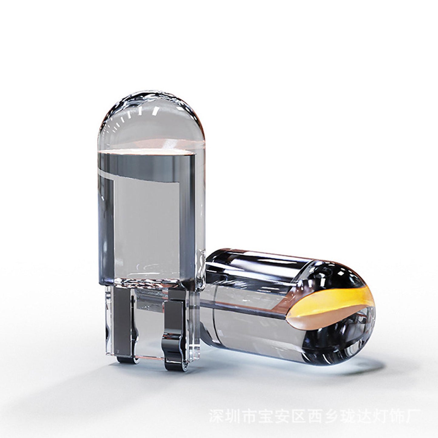 10/Set T10 COB LED Car Interior Light 12V Yellow Lighting