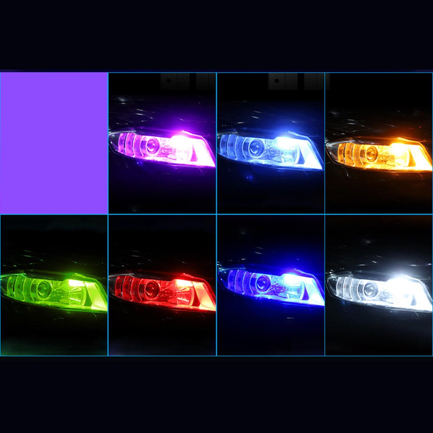 10/Set T10 COB LED Car Interior Light 12V Cold Blue Lighting