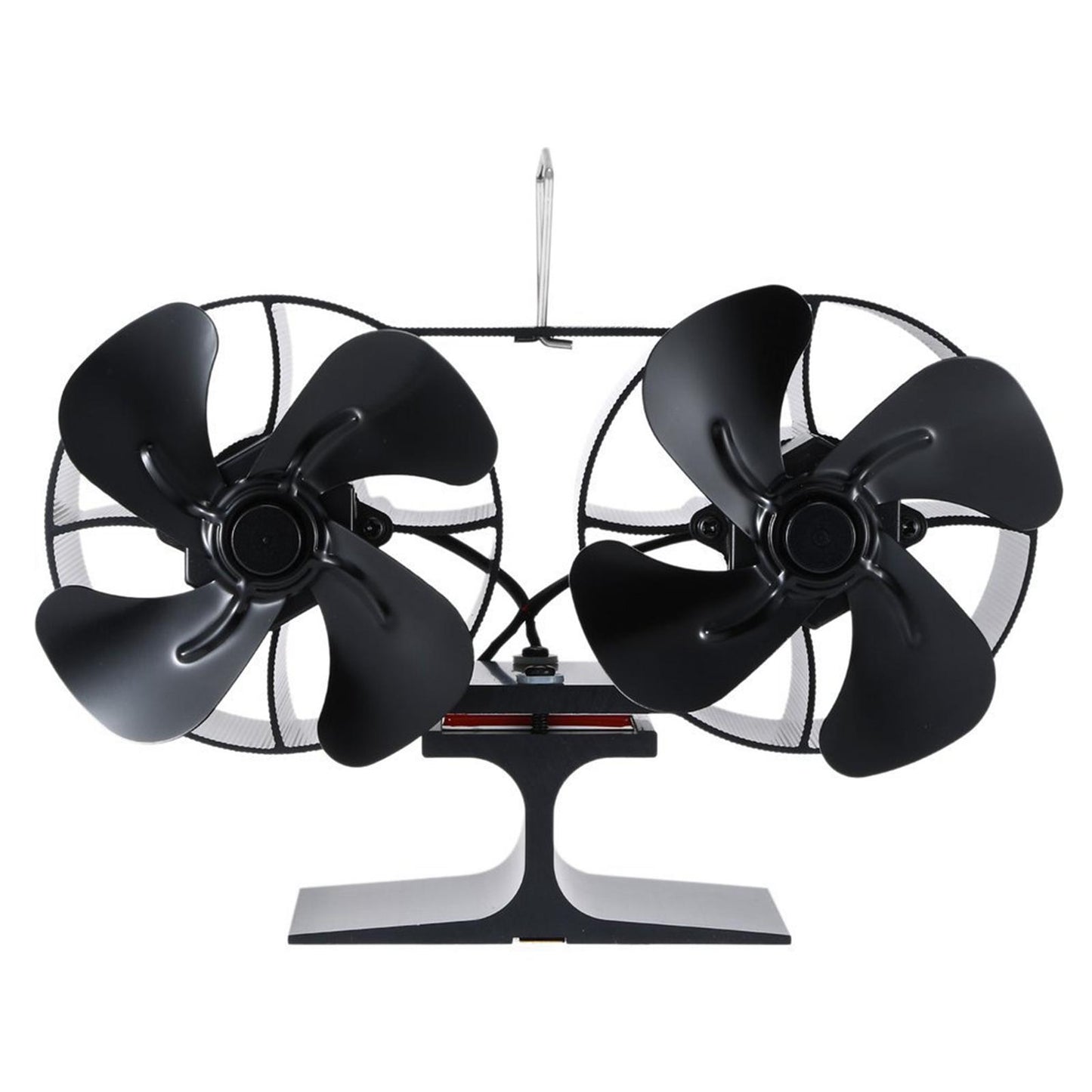 Heat Powered Stove Fan Ultra Quiet Auto-Sensing Wood Stove Fan for Wood Gas double-head 4 blades