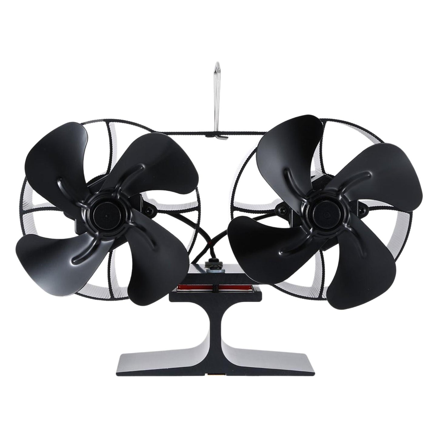 Heat Powered Stove Fan Ultra Quiet Auto-Sensing Wood Stove Fan for Wood Gas double-head 4 blades