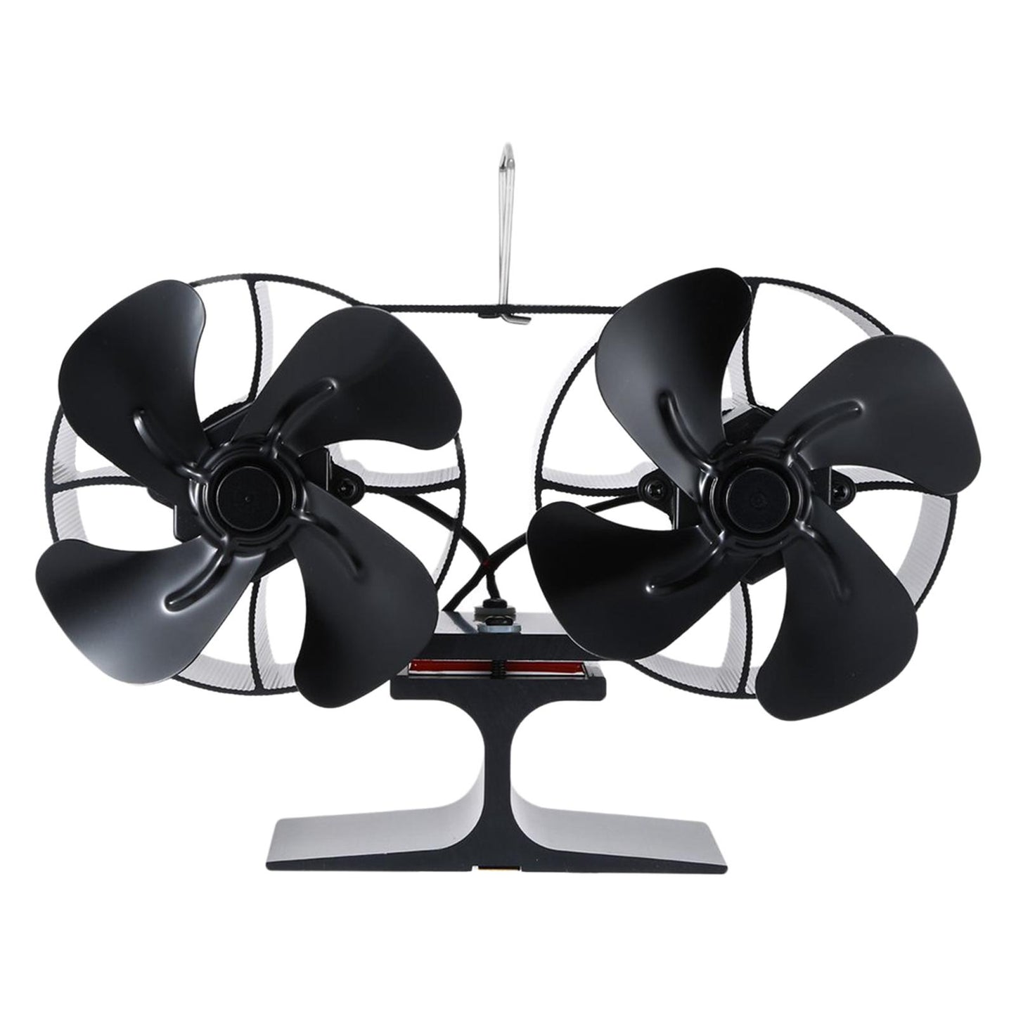 Heat Powered Stove Fan Ultra Quiet Auto-Sensing Wood Stove Fan for Wood Gas double-head 4 blades