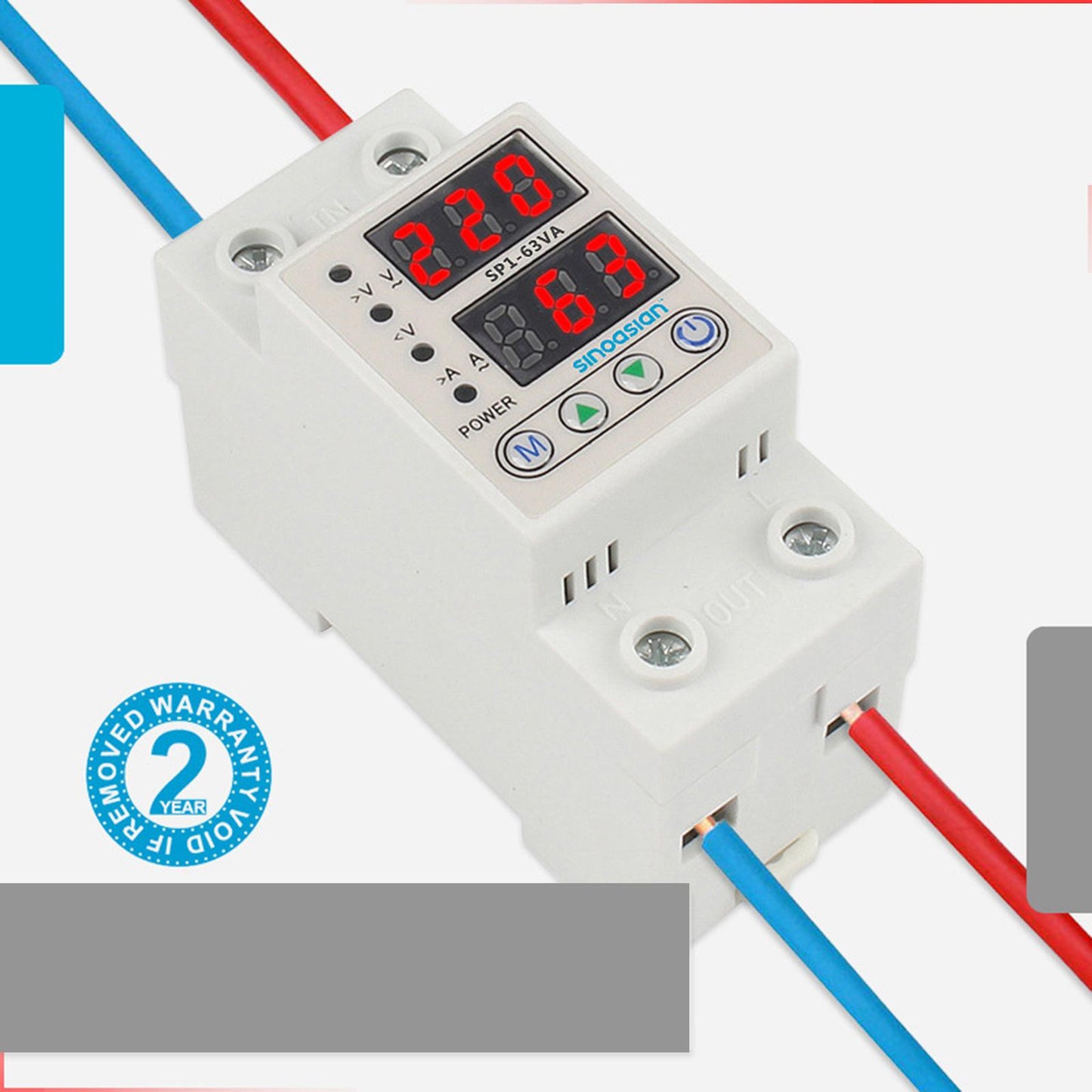 Over Current Protection Adjustable Protective Device Rail Power 1A-40A