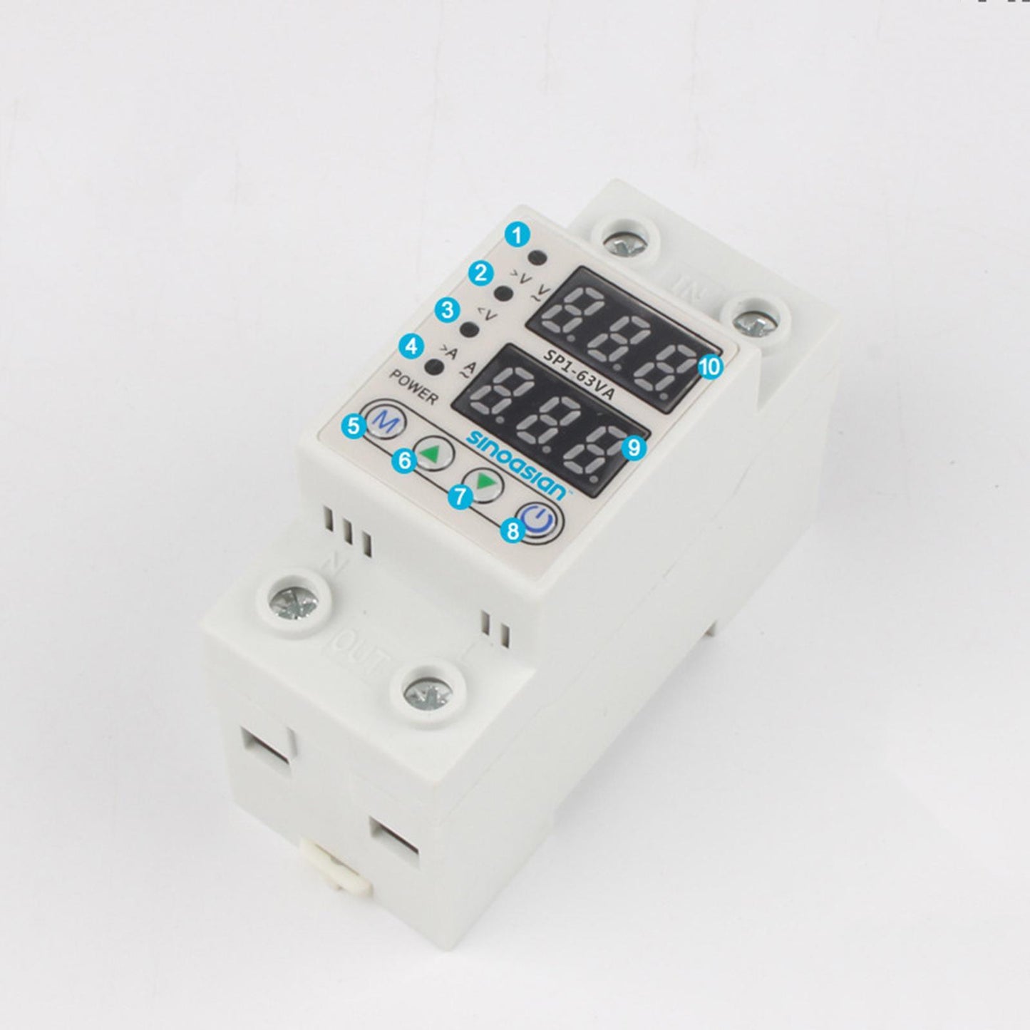 Over Current Protection Adjustable Protective Device Rail Power 1A-63A