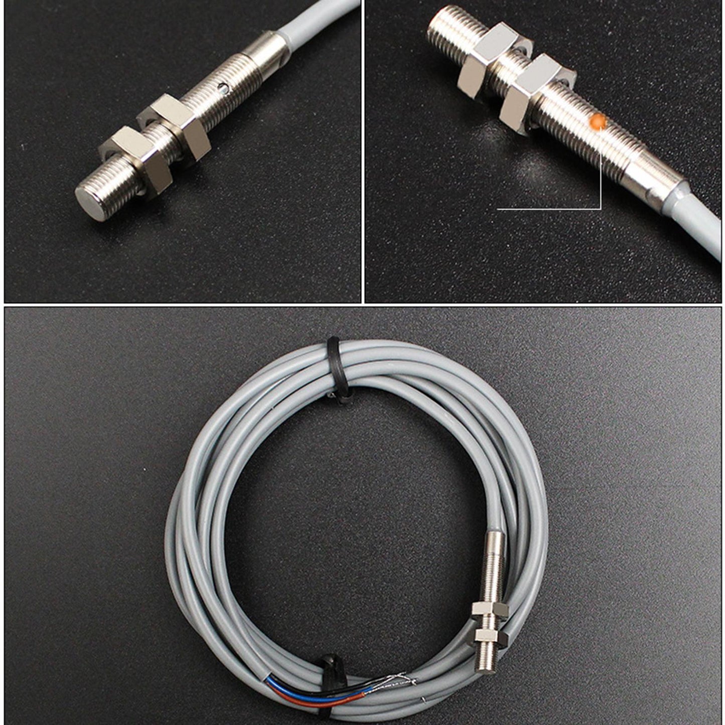 Proximity Sensor 24V DC Detection Approach 3-wire Inductive Proximity Switch M5 PNP