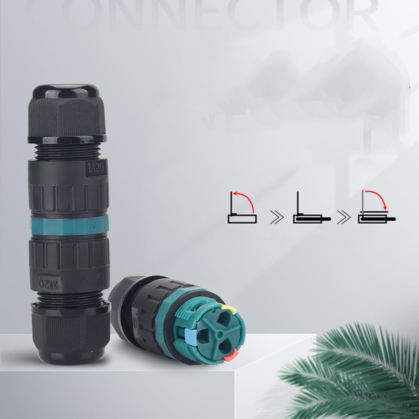 IP68 Waterproof Electrical Cable Connector M20 Plug for Repair Power Cables 5-9mm