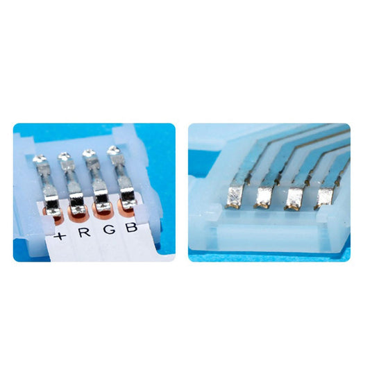 5pcs 4Pin LED Strip RGB Extension Cable Wire Adapter Clip Connector 10mm