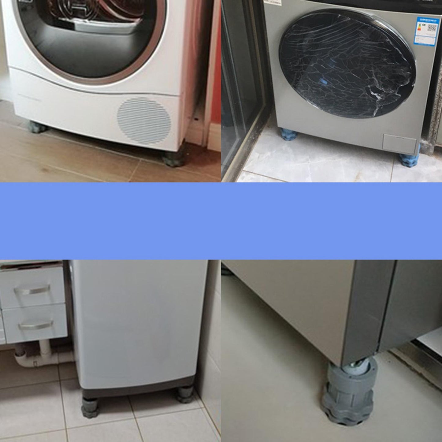 Anti Vibration Pads Lifting Foot Base for Home Kitchen Washroom Accessory Gray B