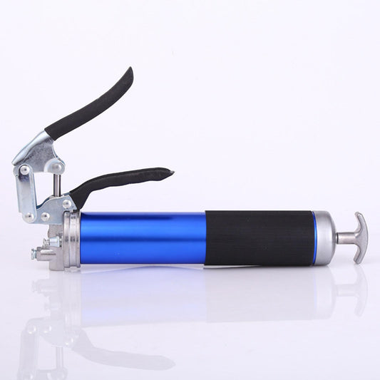 400cc Lever Grease Gun W/ Hose Accessory for Automobile Train Airplane Tool Blue