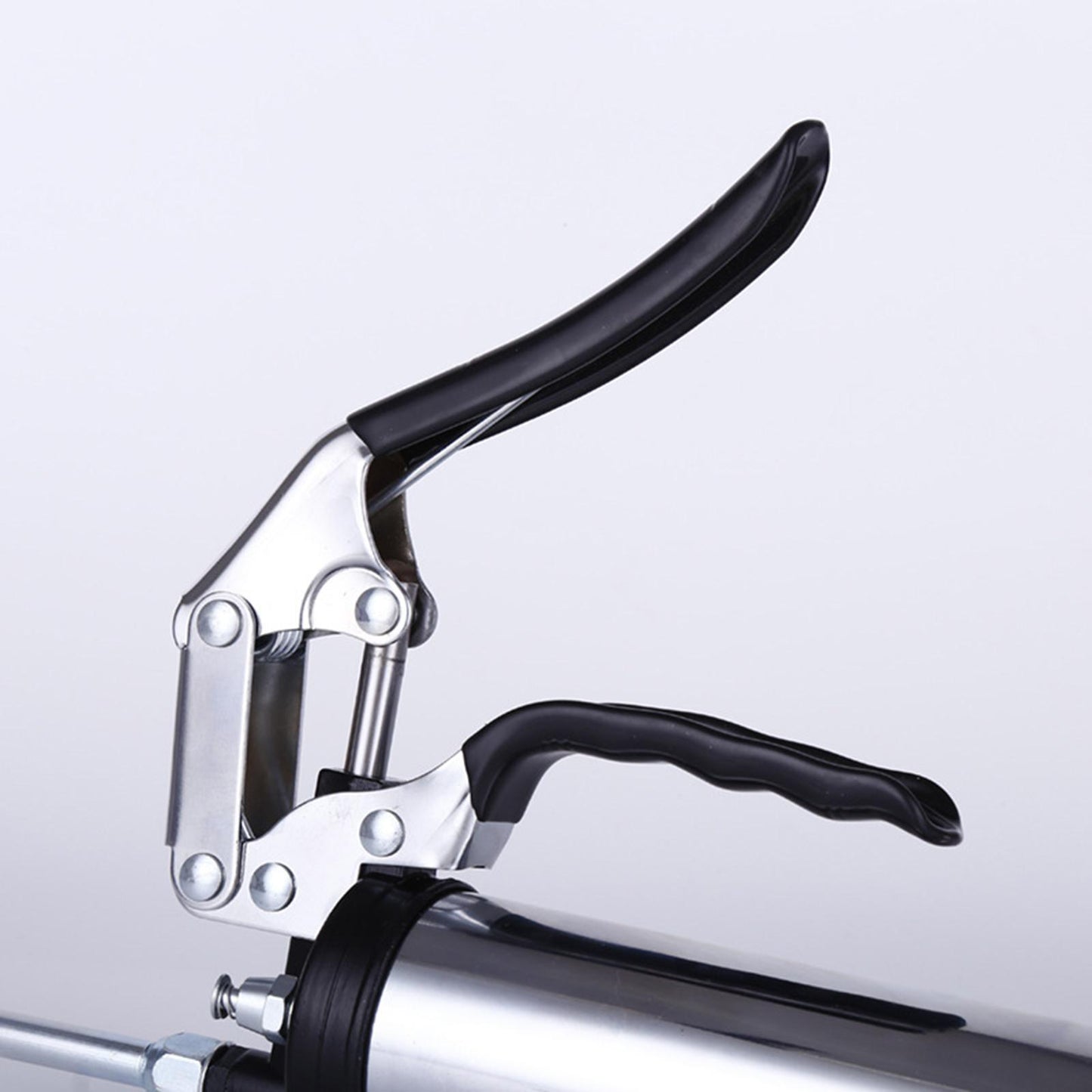 400cc Lever Grease Gun W/ Hose Accessory for Automobile Train Airplane Tool Blue