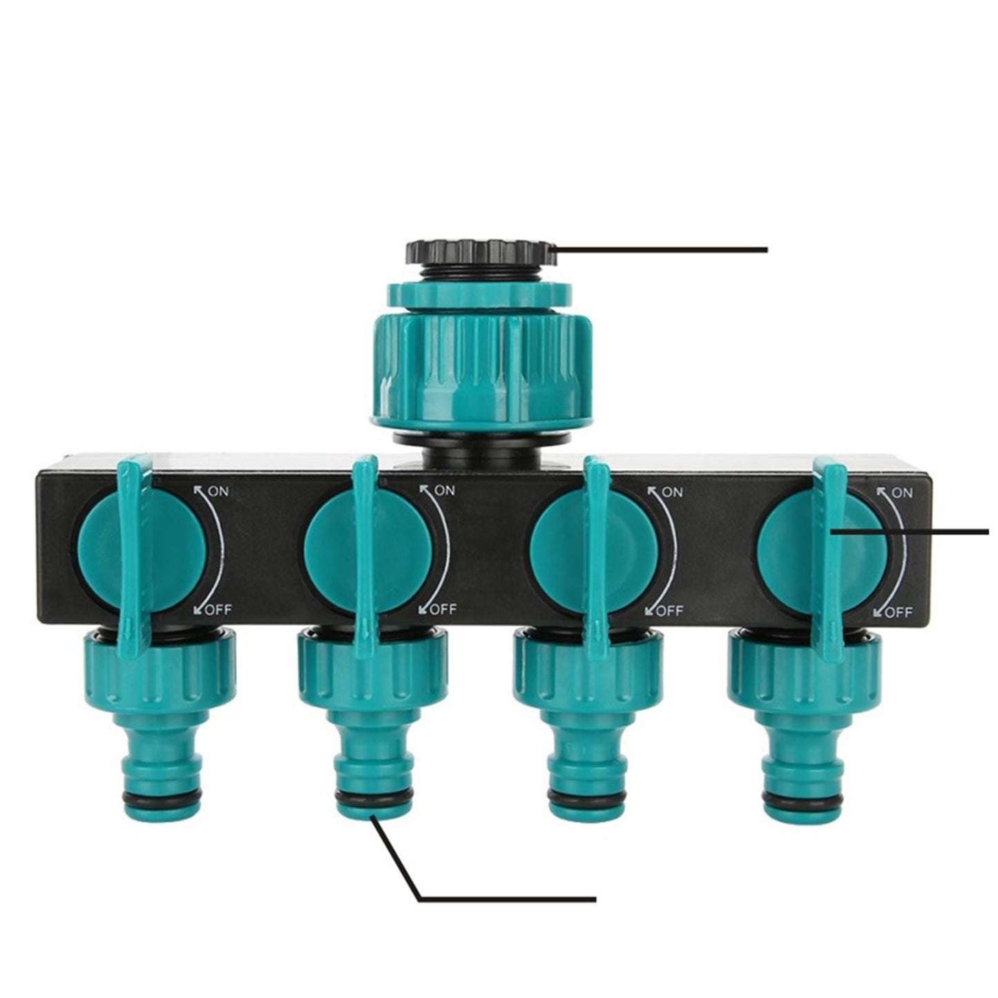 Garden Hose Splitter 4 Way Garden Tap Leakproof Home Gardening Outdoor Parts 2inch