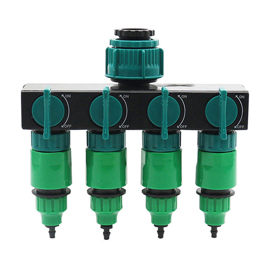 Garden Hose Splitter 4 Way Garden Tap Leakproof Home Gardening Outdoor Parts 2inch Male Thread
