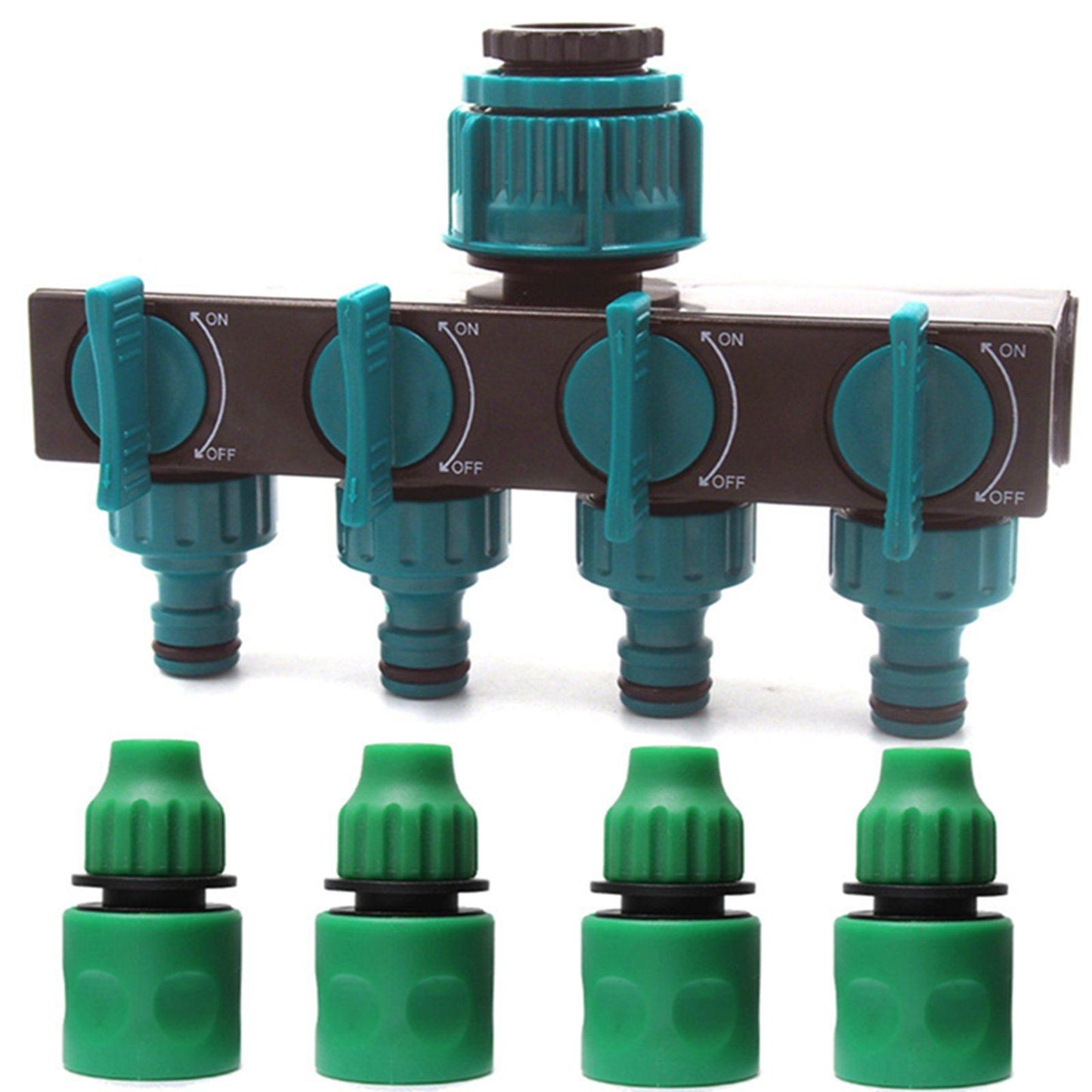 Garden Hose Splitter 4 Way Garden Tap Leakproof Home Gardening Outdoor Parts 3inch