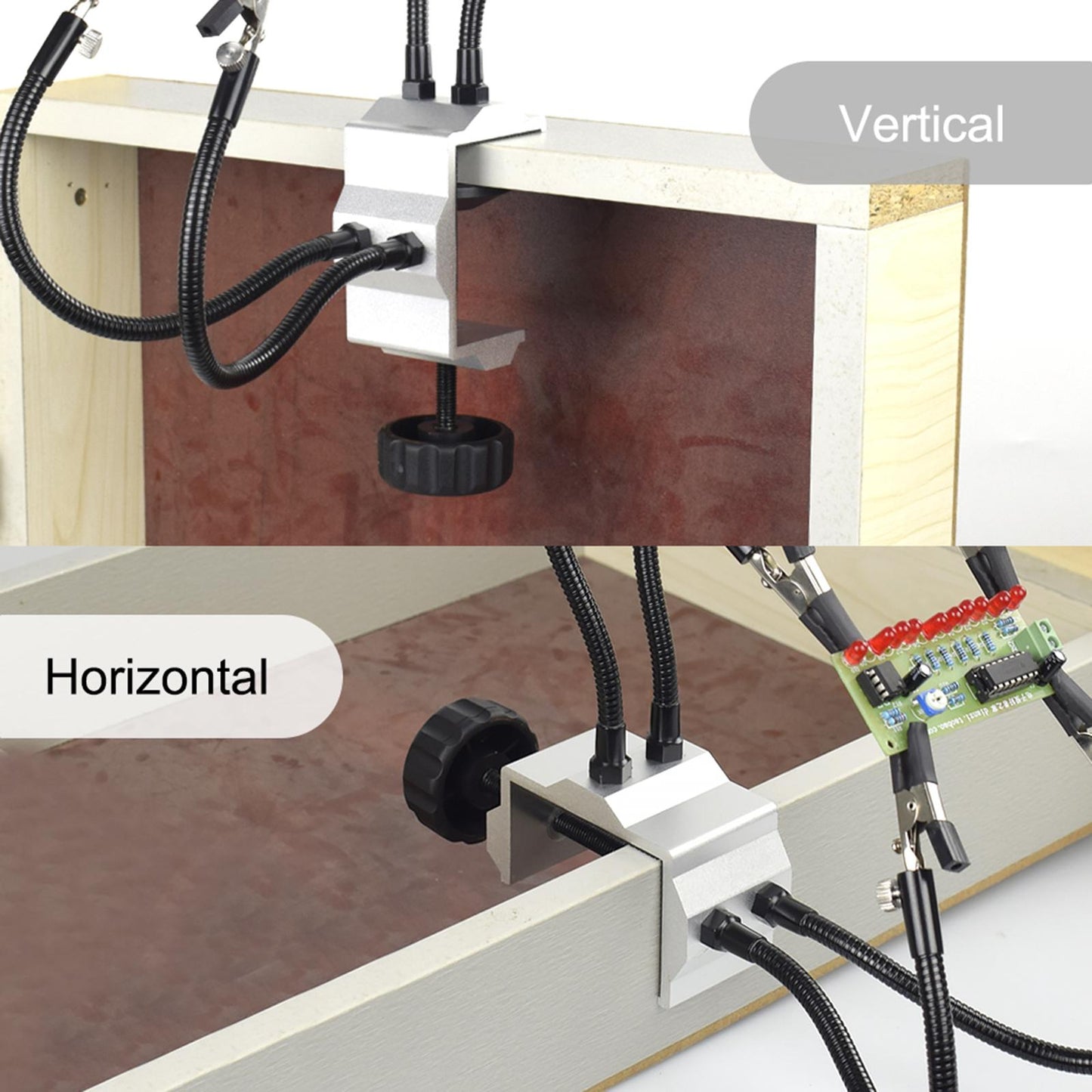 Soldering Station Holder PCB Fixture Welding Repair Soldering Helping Silver