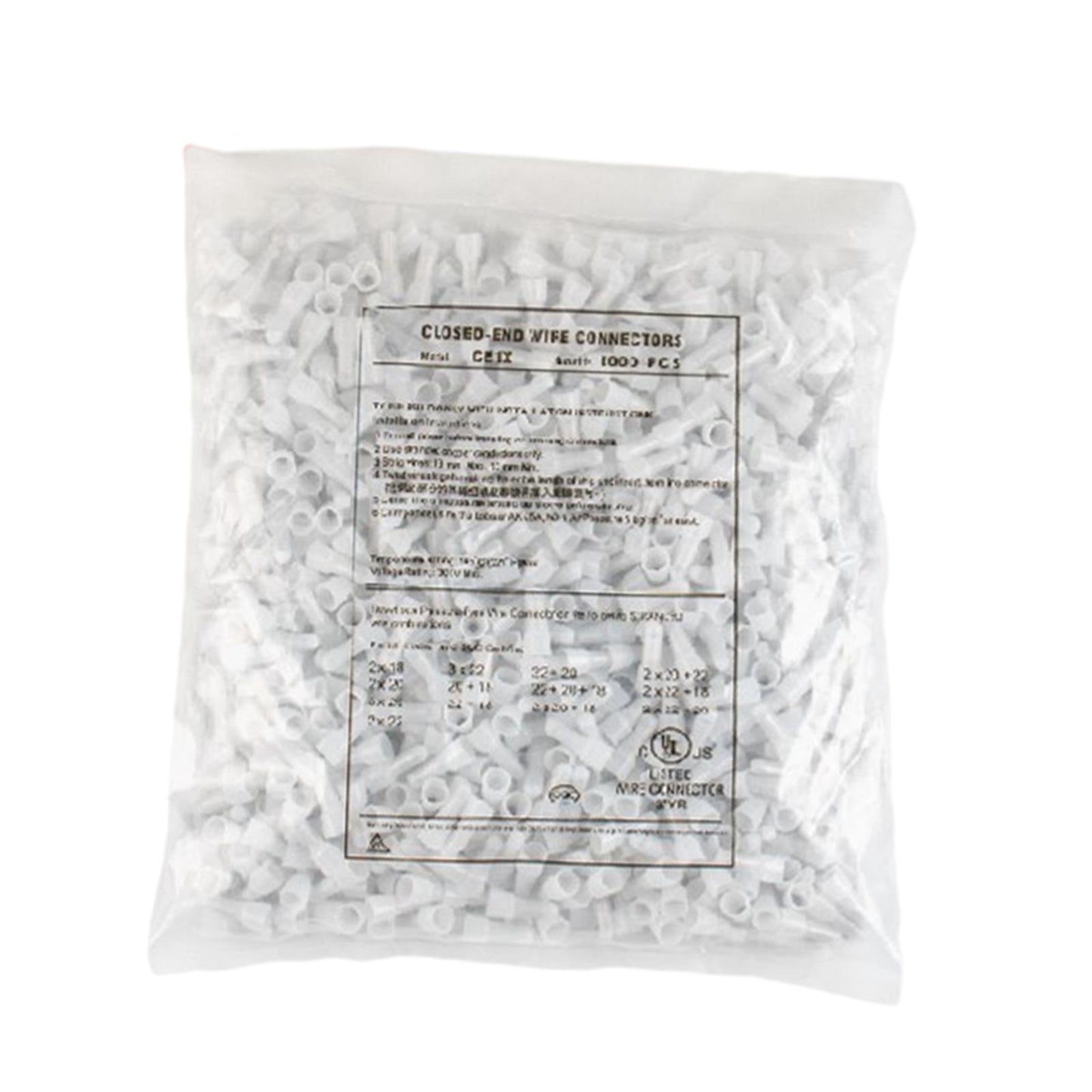 1000 PCS Electrical Wire Crimp Terminals Quick Splice Cable Connectors CE-1X