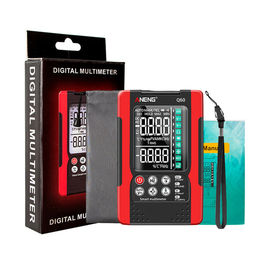 Digital Multimeter High Precision Tester 6000 Counts Volt Meter with Lanyard Red