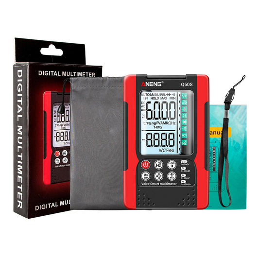 Digital Multimeter High Precision Tester 6000 Counts Volt Meter with Lanyard Red Voice Control