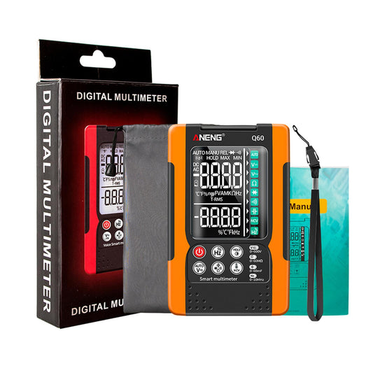 Digital Multimeter High Precision Tester 6000 Counts Volt Meter with Lanyard Yellow