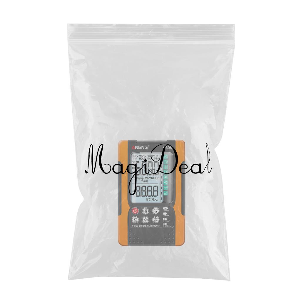 Digital Multimeter High Precision Tester 6000 Counts Volt Meter with Lanyard Yellow Voice Control