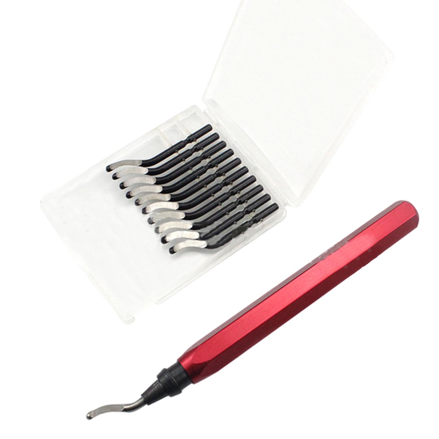 Portable Deburring Tool Rotation Scraper Head Cutting Edger Kit Handle
