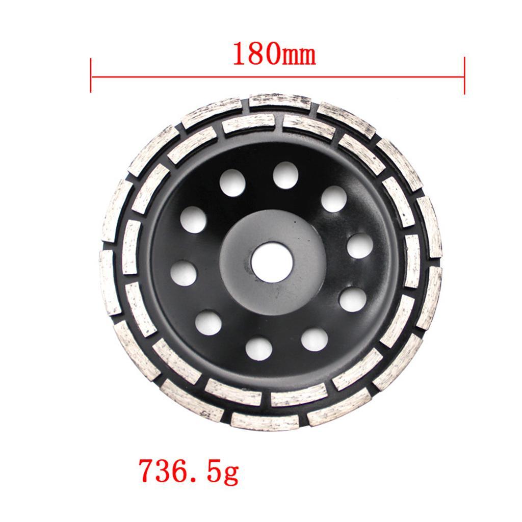 Diamond Grinding Wheel Double Row Concrete Resin 18 Seg Angle Grinder 180mm