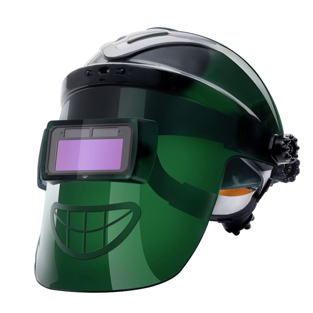 Adjustable Solar Auto Darkening Welding Helmet External LED Light Hood