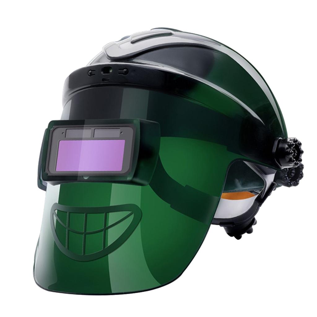 Adjustable Solar Auto Darkening Welding Helmet External LED Light Hood